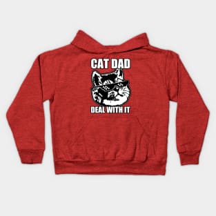 Cat Dad Deal With It Kids Hoodie